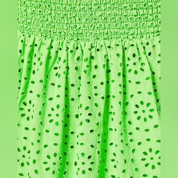 LILLY PULITZER Asteria Eyelet Babydoll Dress w/Pockets SIZE 8 green - Picture 5 of 9